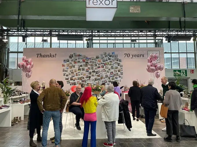 Der Messestand der Rexor Schuh-Einkaufsvereinigung auf der Shoes Düsseldorf im März 2023