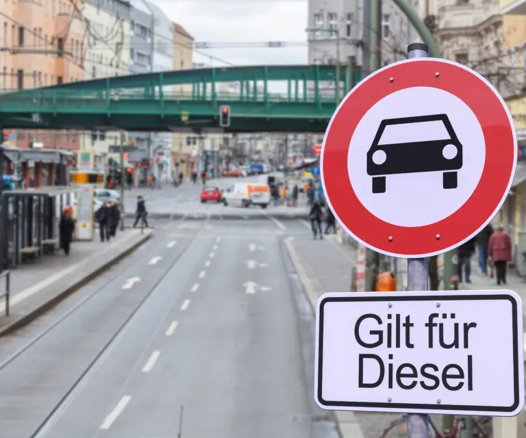 Dieselfahrverbot in der Innenstadt: Verkehrsschild