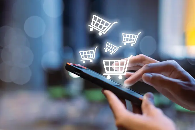 Smartphone Online-Einkauf